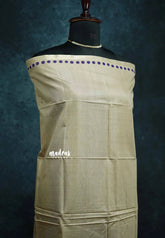 Purple - Sowmiya - Organic Bamboo Cotton with handblock print with raw silk blouse
